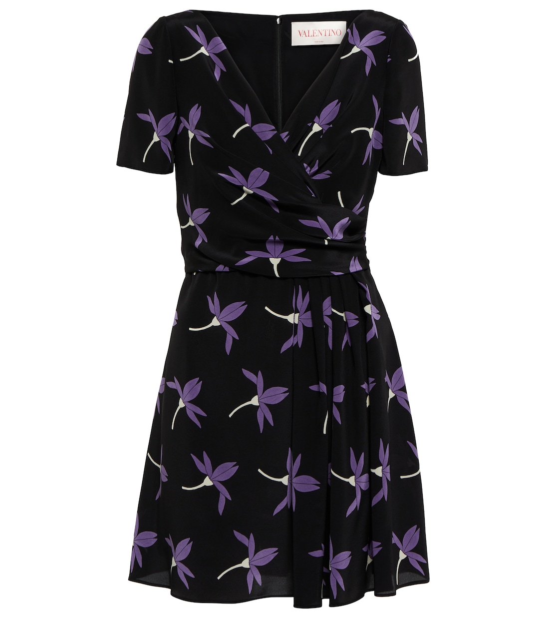 Floral silk crêpe de chine minidress | Valentino