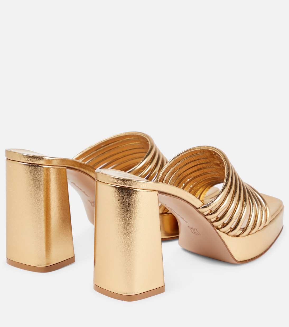 Lena metallic leather sandals | Gianvito Rossi