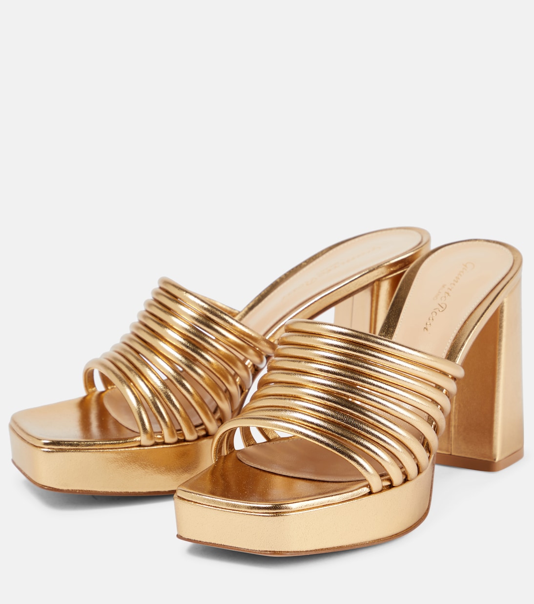 Lena metallic leather sandals | Gianvito Rossi