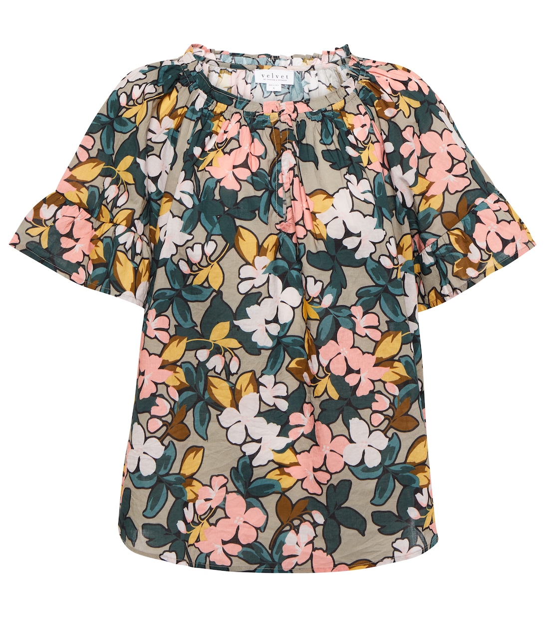 Bedrucktes Top Lucy aus Baumwolle | Velvet