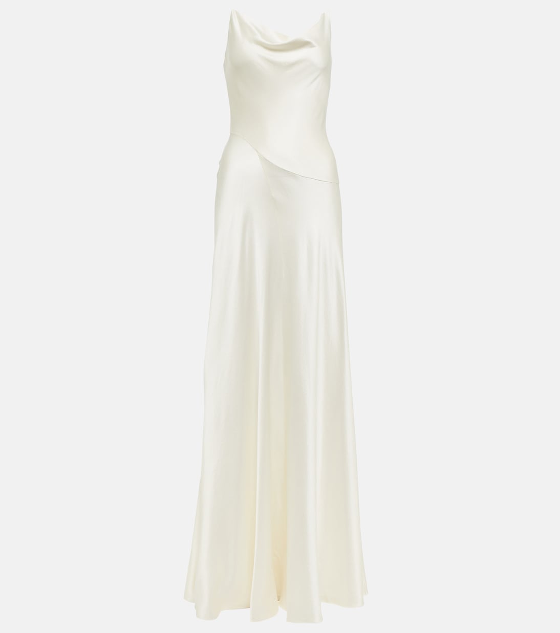 Robe longue de mariée Nadia en satin de soie | Roksanda