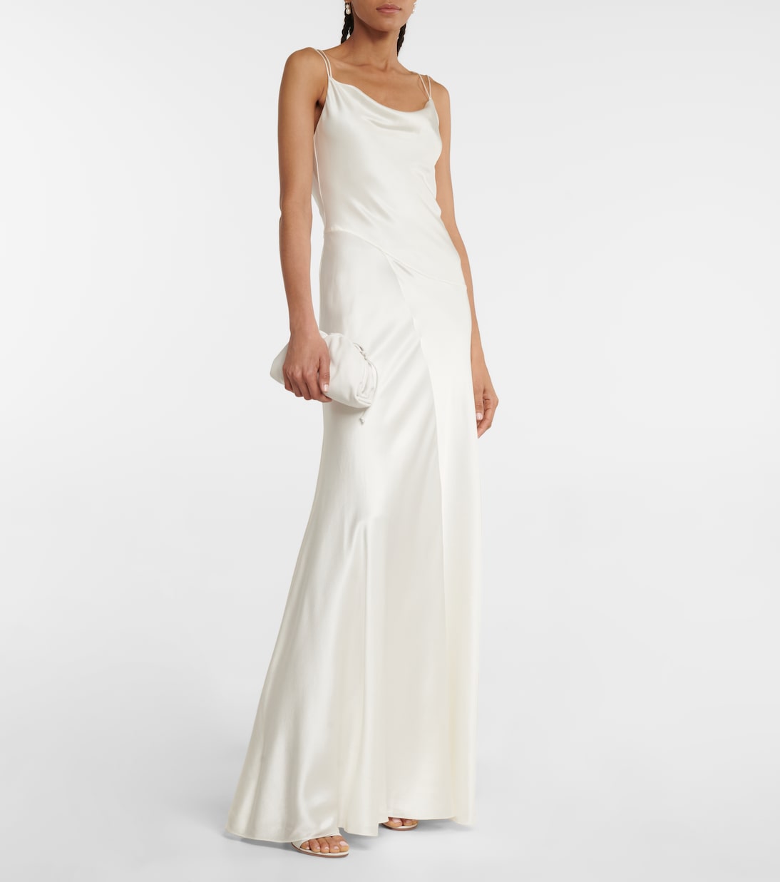 Robe longue de mariée Nadia en satin de soie | Roksanda