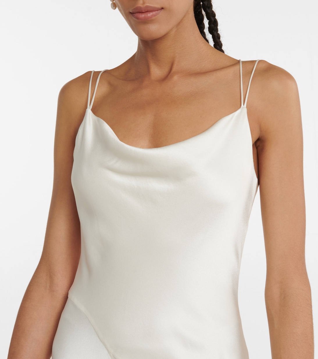 Robe longue de mariée Nadia en satin de soie | Roksanda