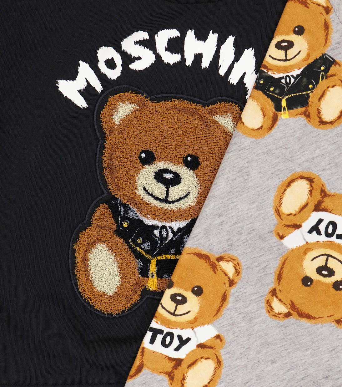 Felpa e T-shirt in cotone con stampa | Moschino Kids