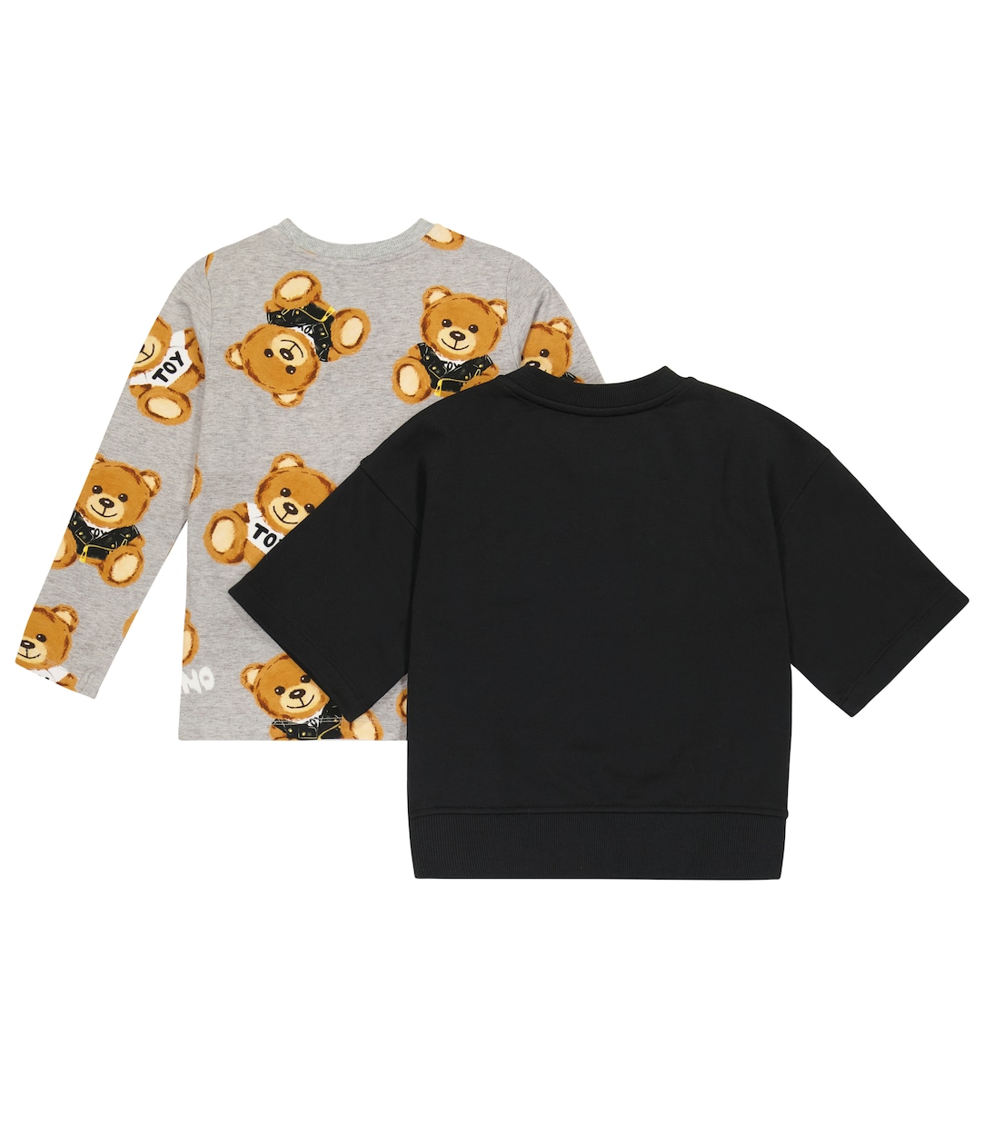 Felpa e T-shirt in cotone con stampa | Moschino Kids