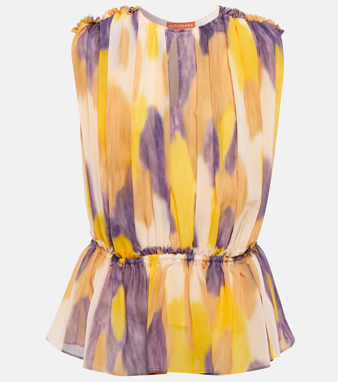 Top Baldur plisado con print tie-dye | Altuzarra