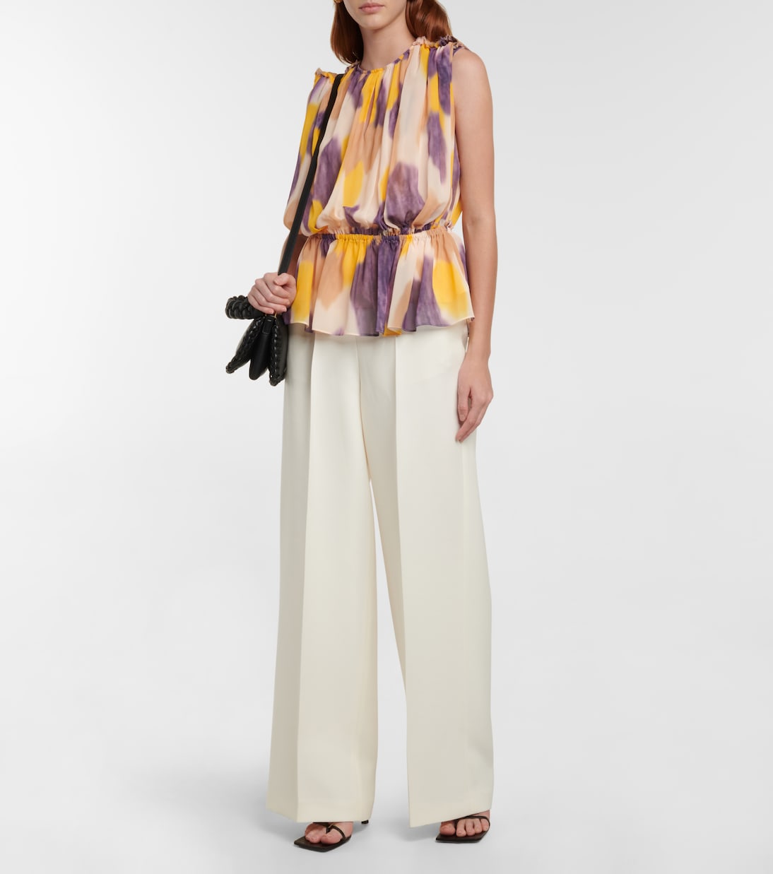 Top Baldur plisado con print tie-dye | Altuzarra
