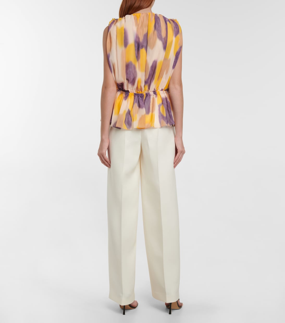 Top Baldur plisado con print tie-dye | Altuzarra