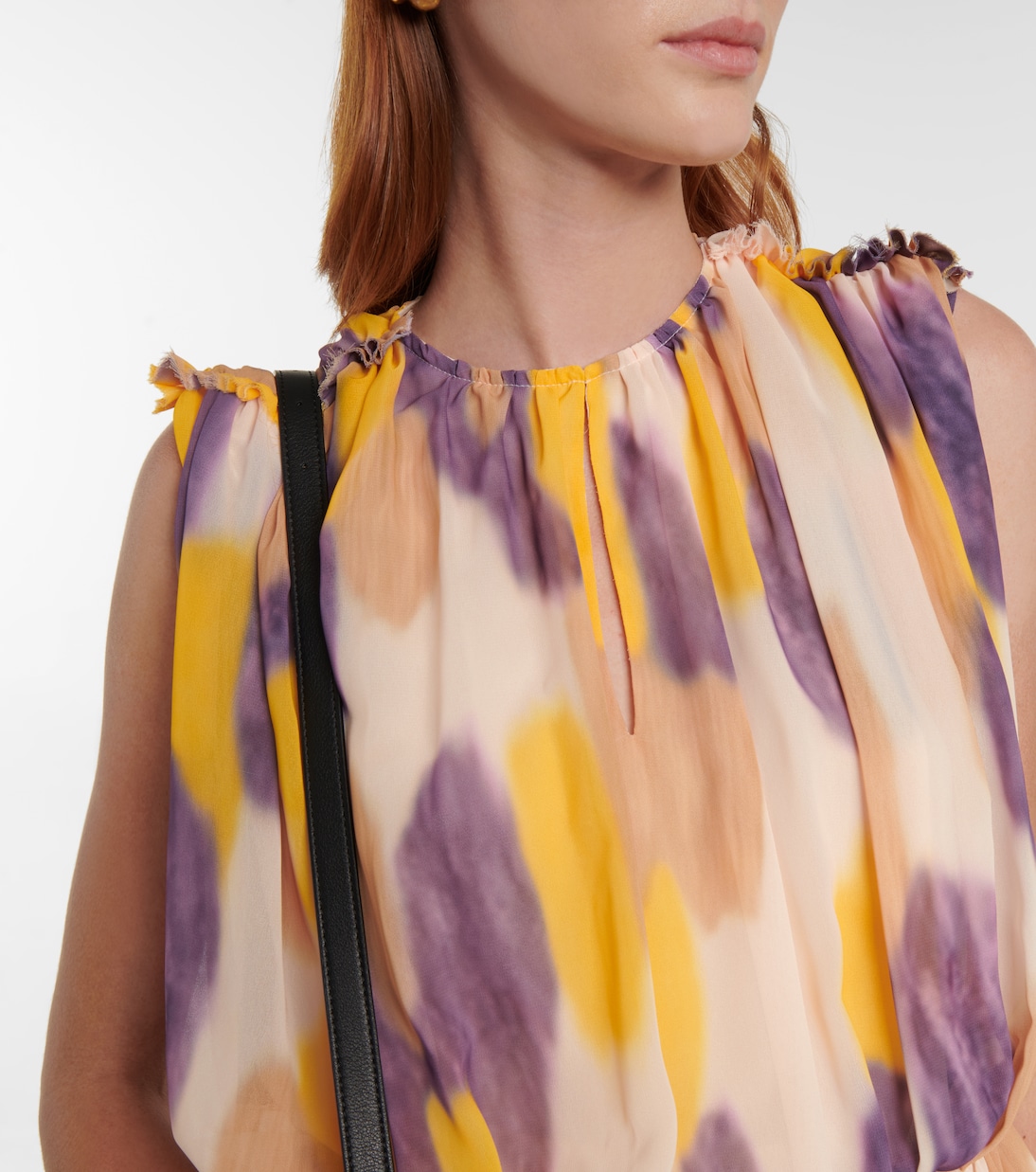 Top Baldur plisado con print tie-dye | Altuzarra