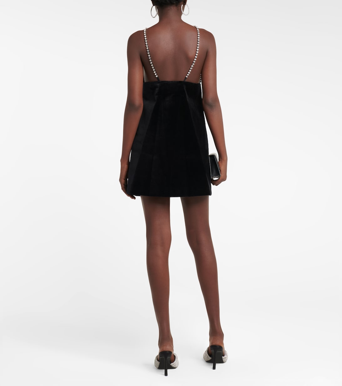 Verziertes Minikleid aus Samt | Dodo Bar Or