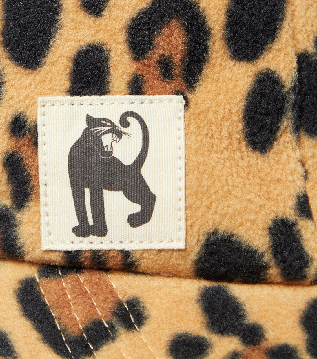 Leopard-print fleece hat | Mini Rodini