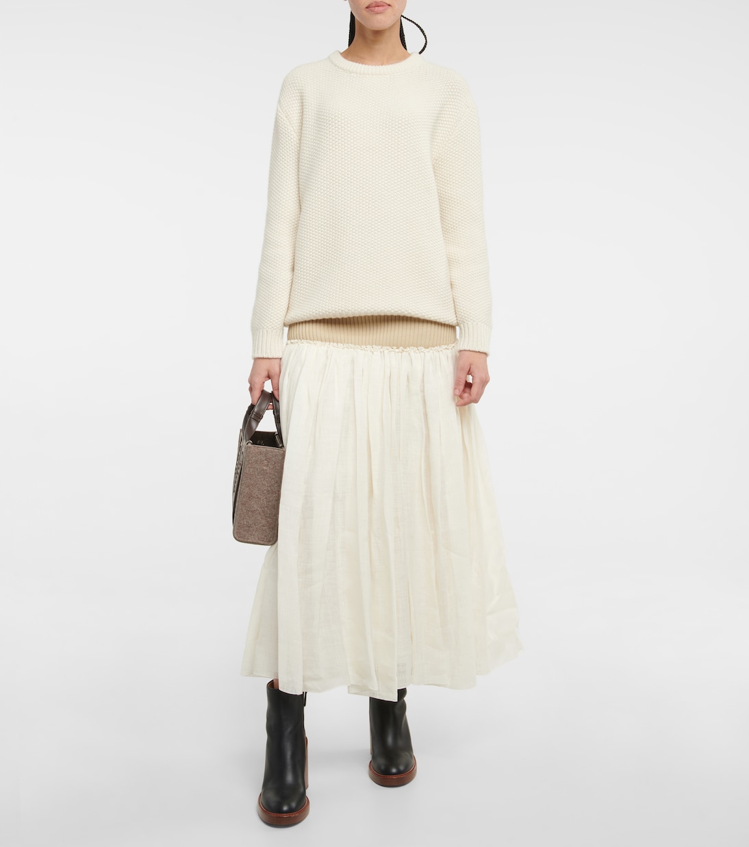 Woody Small felted tote bag | Chloé