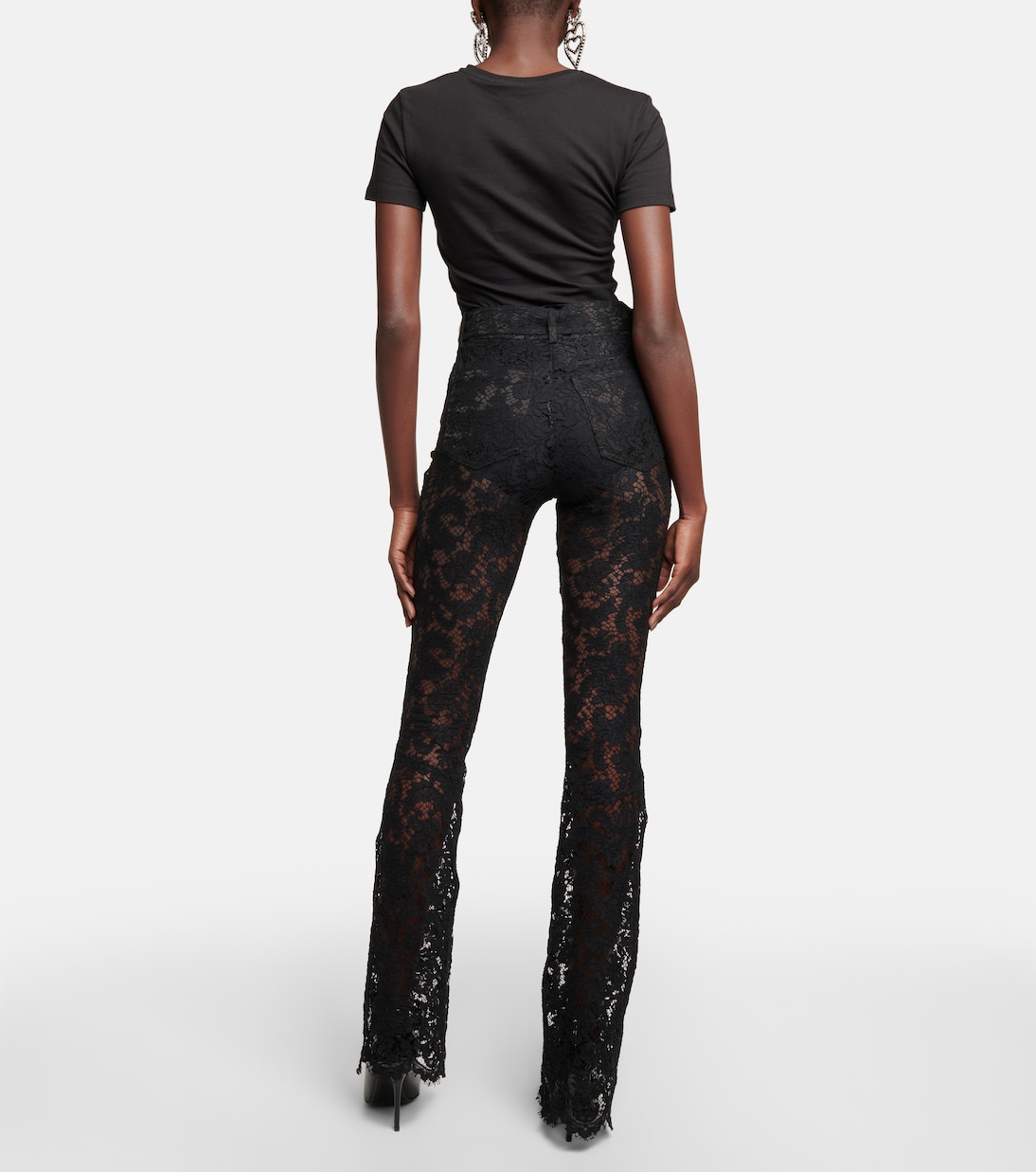 Pantaloni in pizzo a vita alta | Alessandra Rich