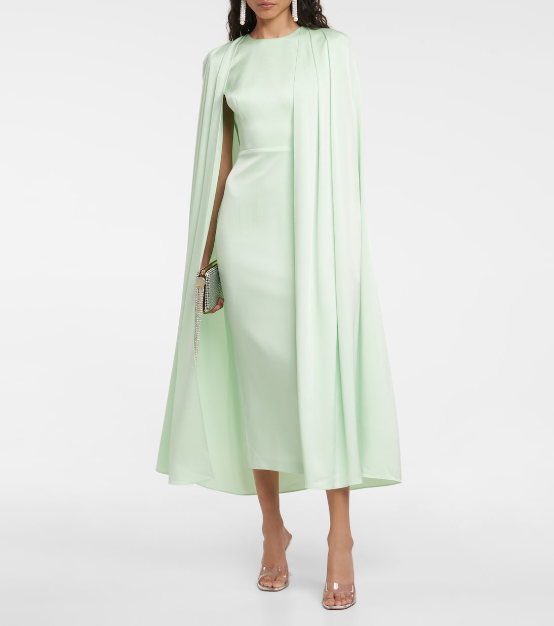 Beckett satin crêpe midi dress | Alex Perry