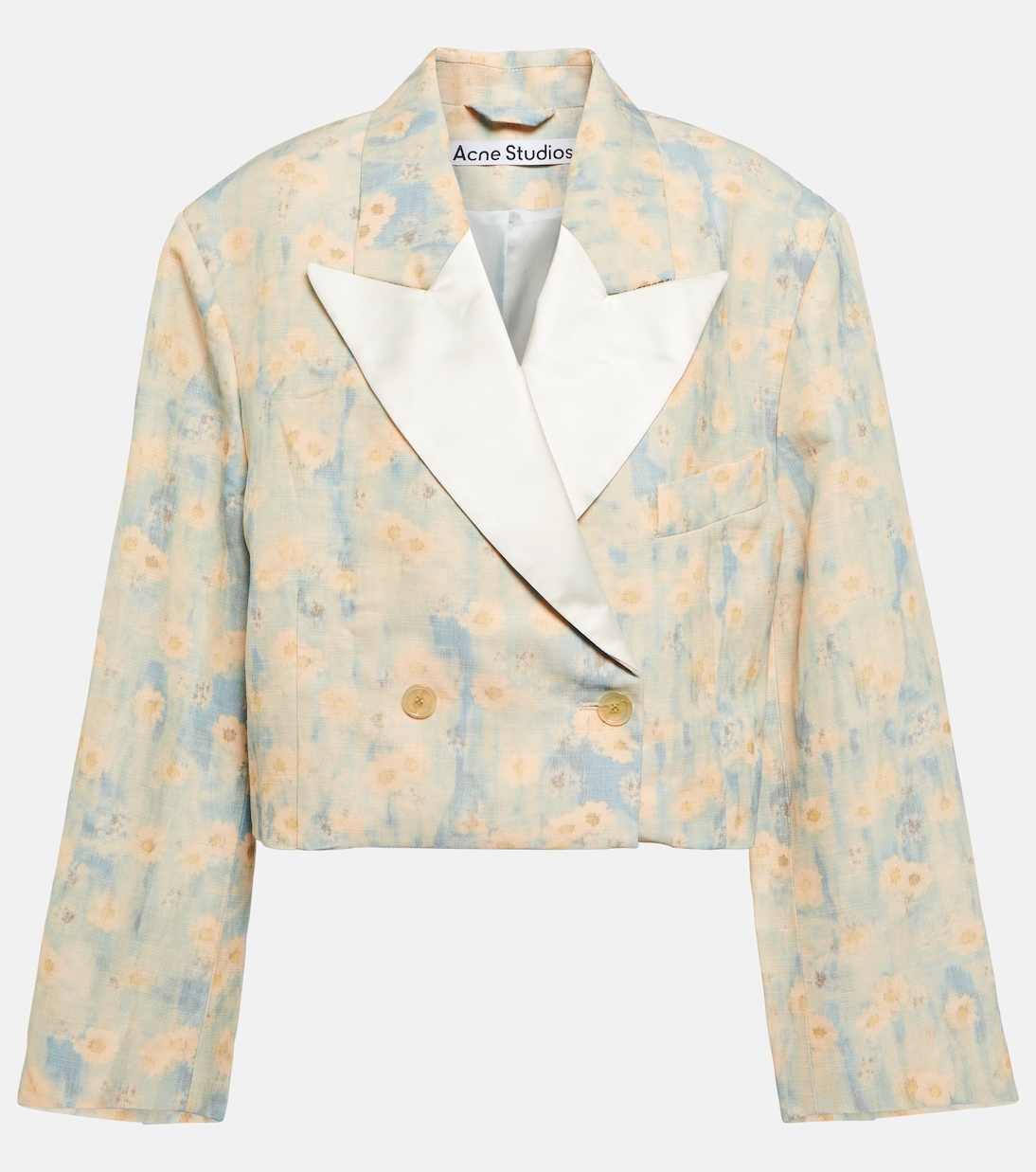 Blazer raccourci oversize à fleurs | Acne Studios