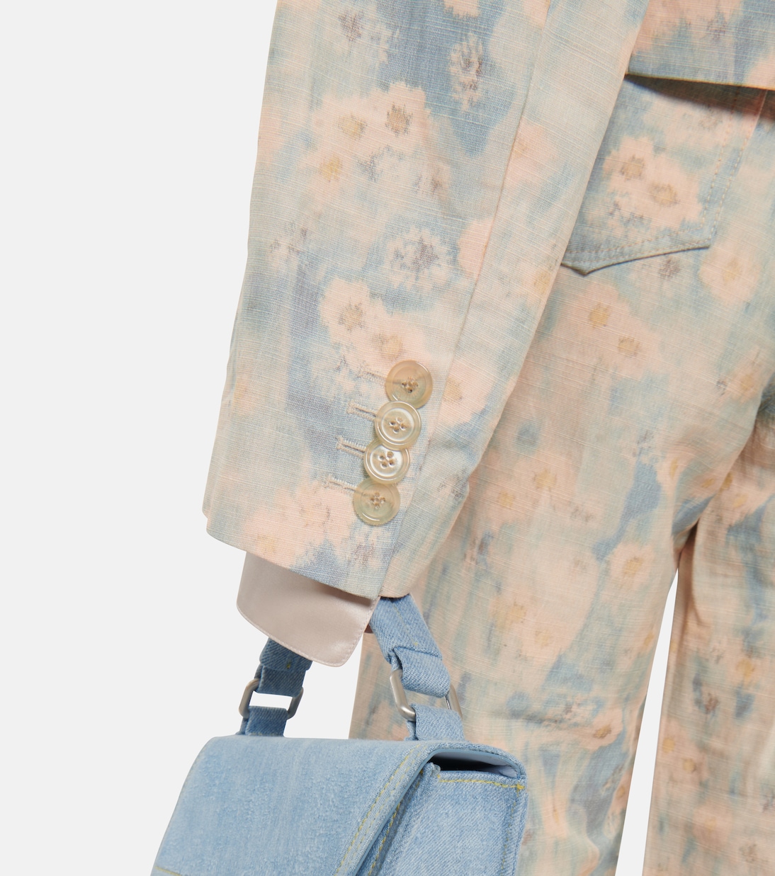 Blazer raccourci oversize à fleurs | Acne Studios