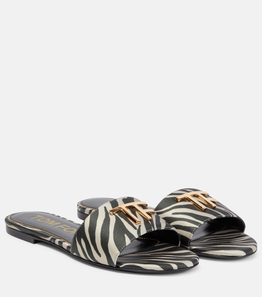 Embellished zebra-print sandals | Tom Ford