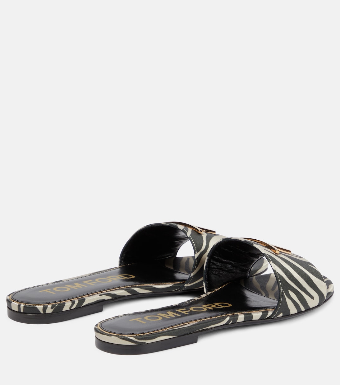 Embellished zebra-print sandals | Tom Ford