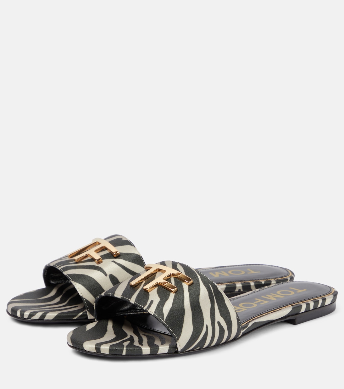 Embellished zebra-print sandals | Tom Ford