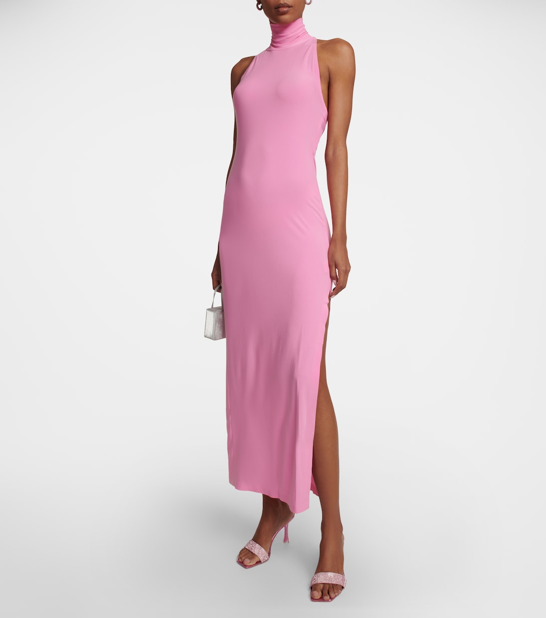 Halterneck jersey maxi dress | Norma Kamali