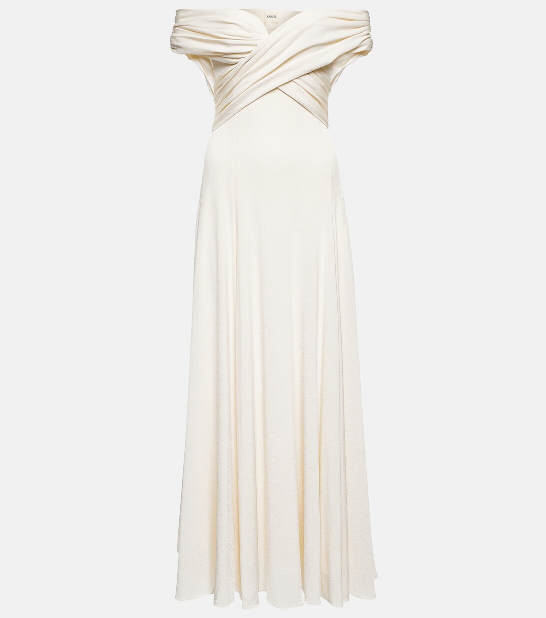 Bruna off-shoulder crêpe maxi dress | Khaite
