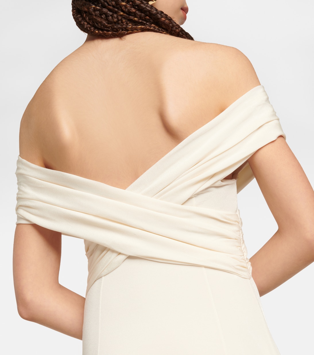 Bruna off-shoulder crêpe maxi dress | Khaite