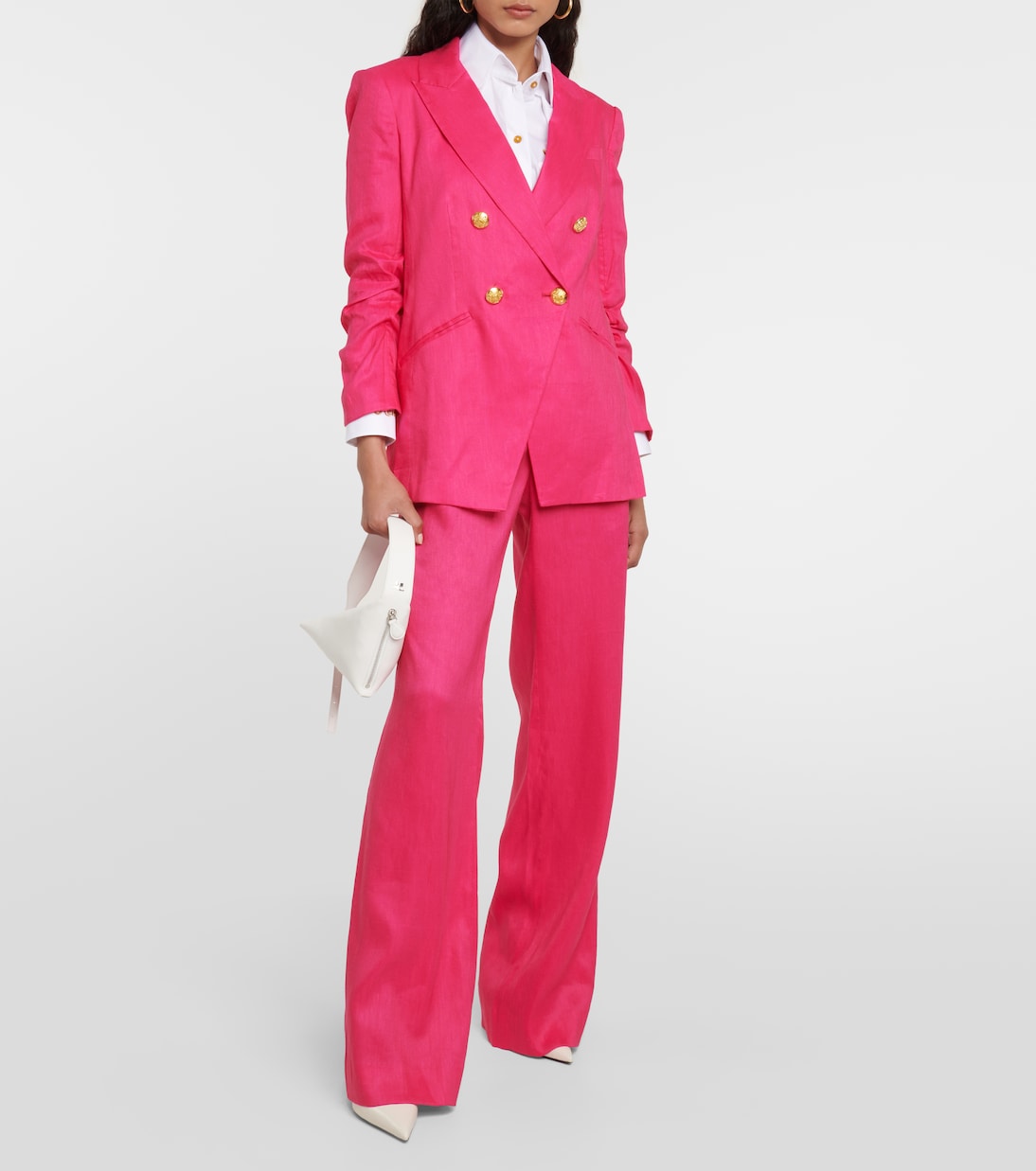 Pantalon ample Robinne en lin mélangé | Veronica Beard