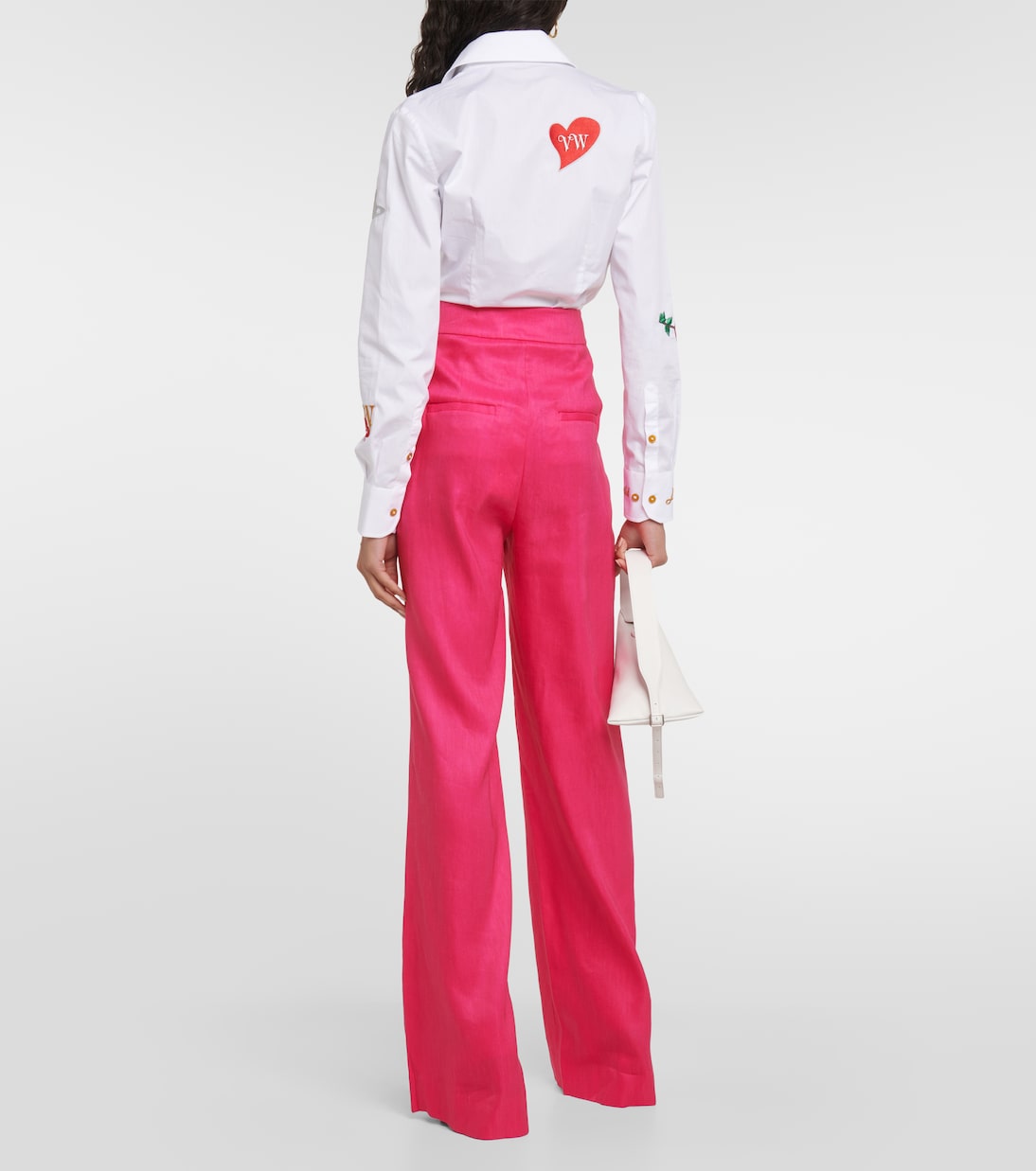 Pantalon ample Robinne en lin mélangé | Veronica Beard