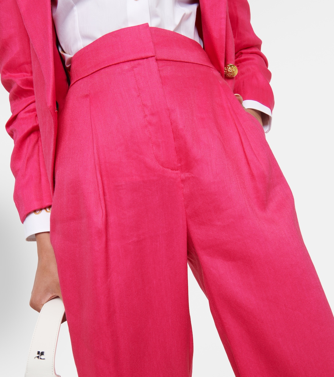 Pantalon ample Robinne en lin mélangé | Veronica Beard
