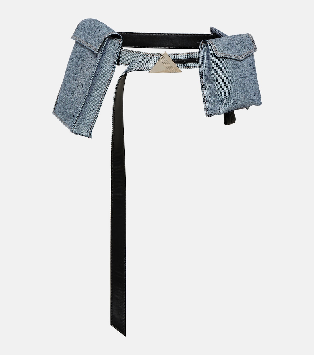 Cintura in denim e pelle con tasche | The Attico