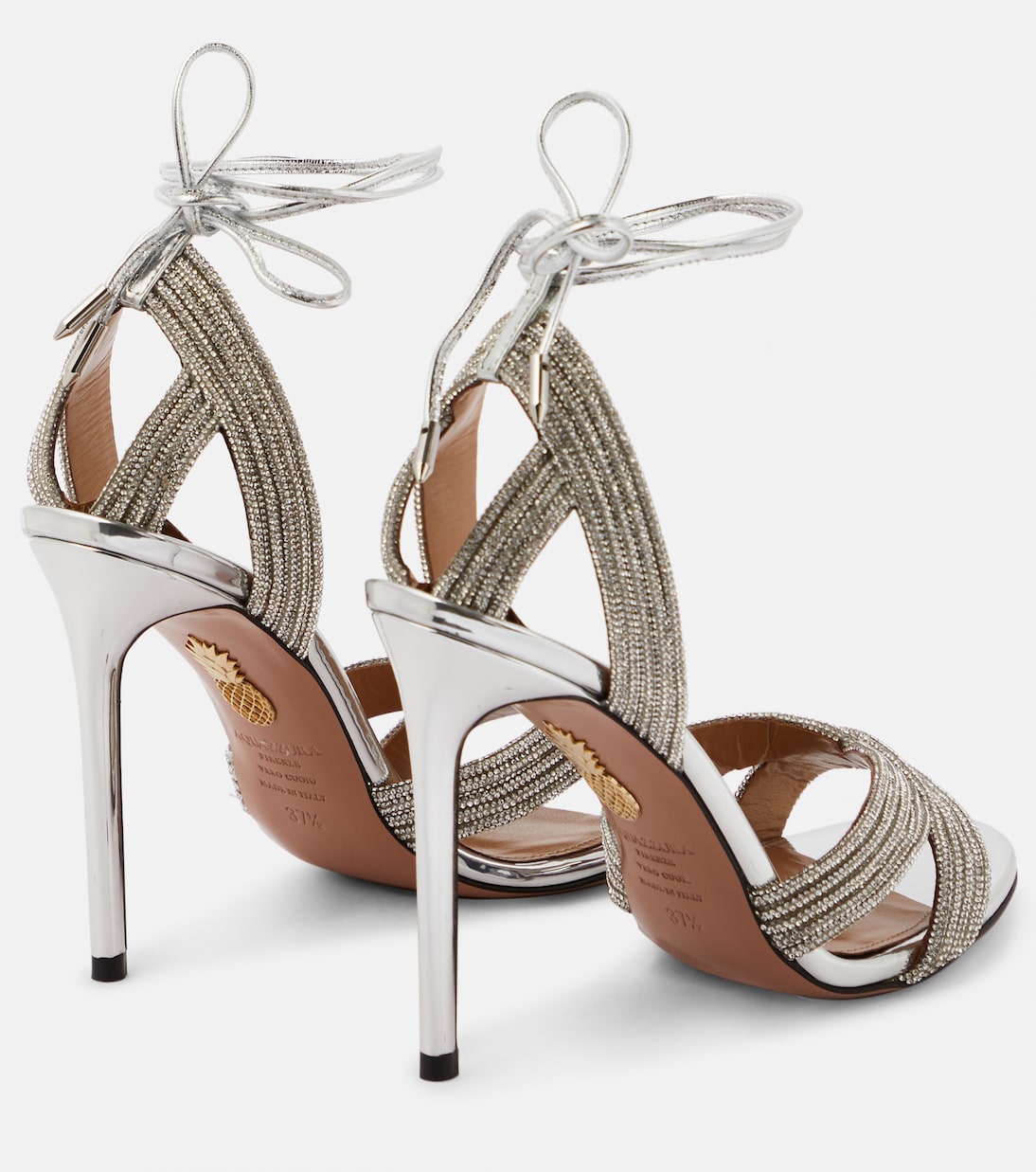 Sandali in similpelle con cristalli | Aquazzura