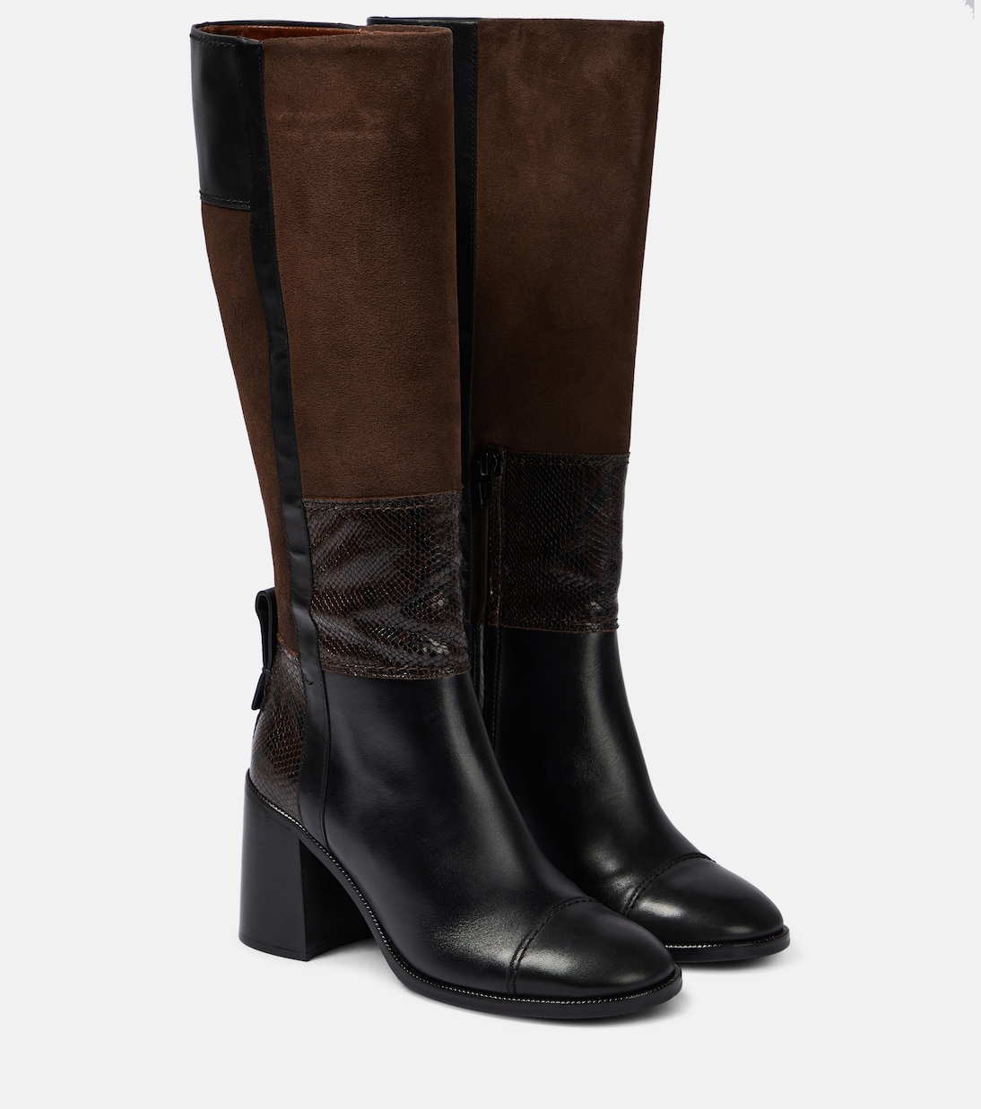 Botas altas de ante y piel | See By Chloé
