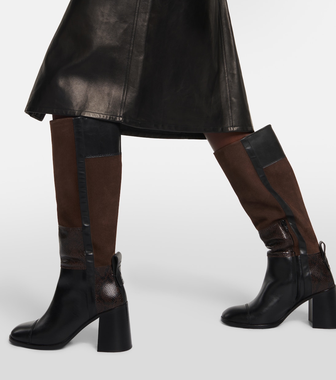 Botas altas de ante y piel | See By Chloé