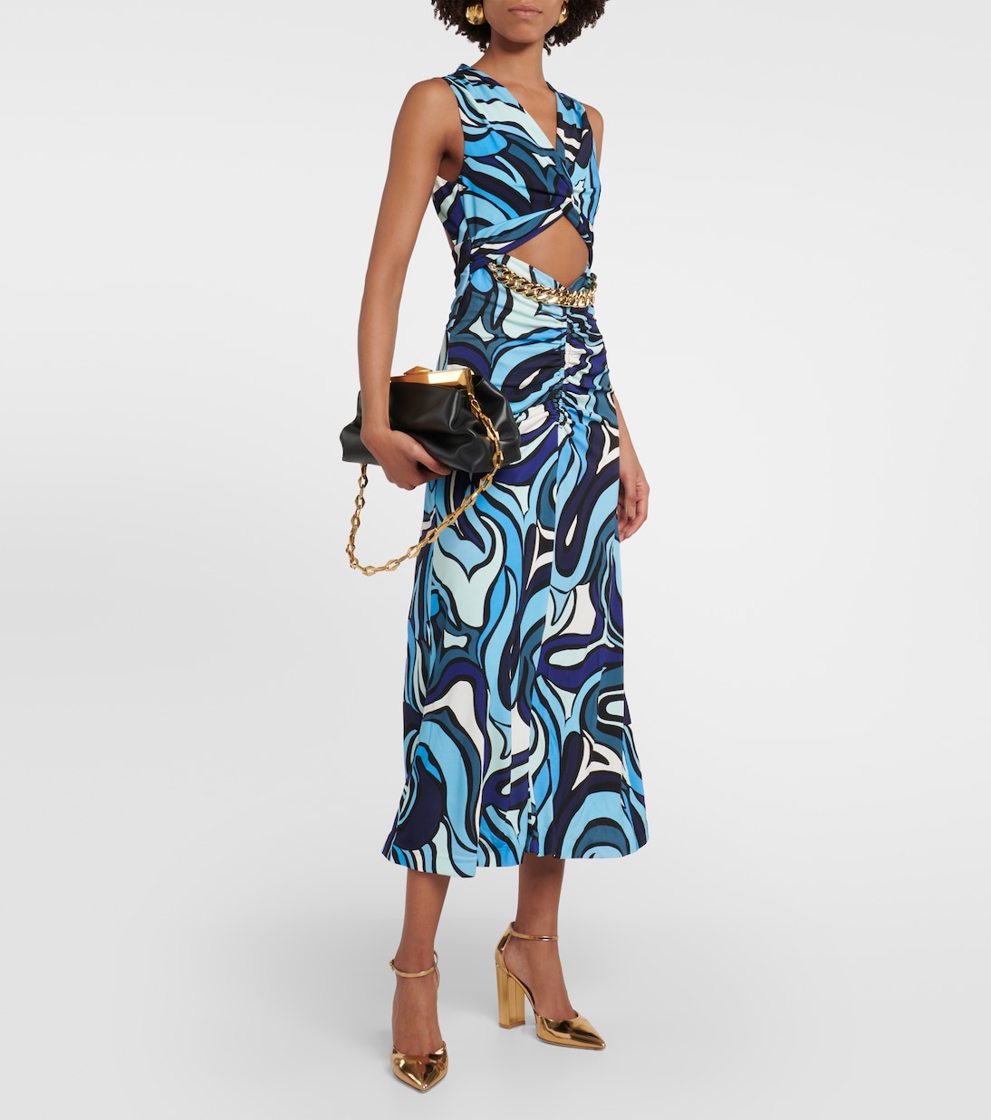 Mira printed cutout midi dress | Rebecca Vallance