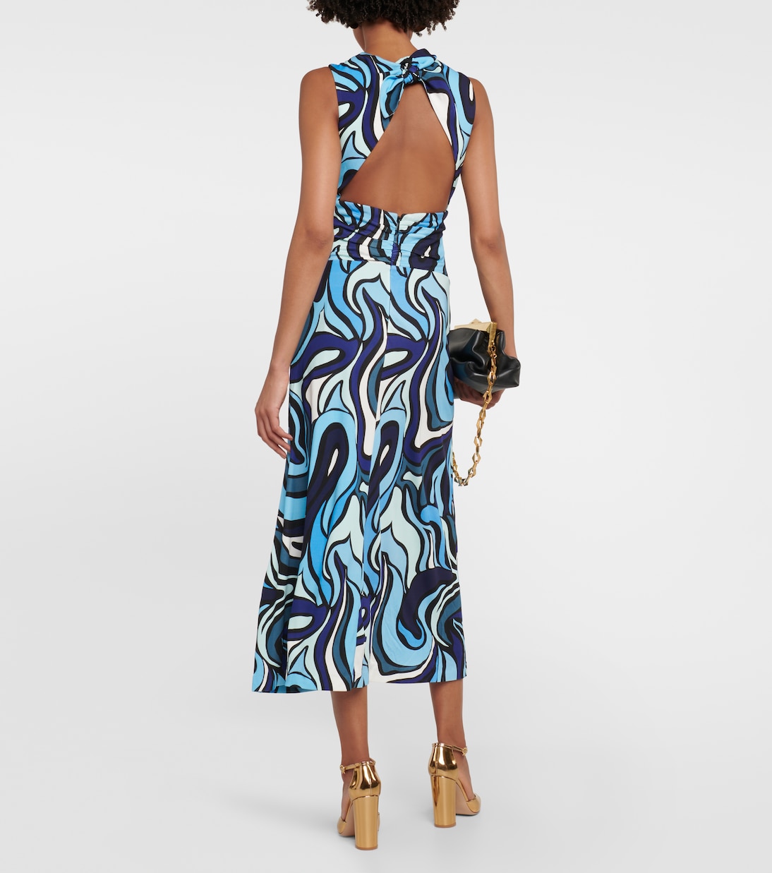 Mira printed cutout midi dress | Rebecca Vallance
