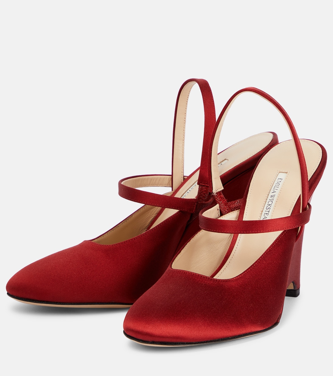 Escarpins compensés Aster en satin | Emilia Wickstead