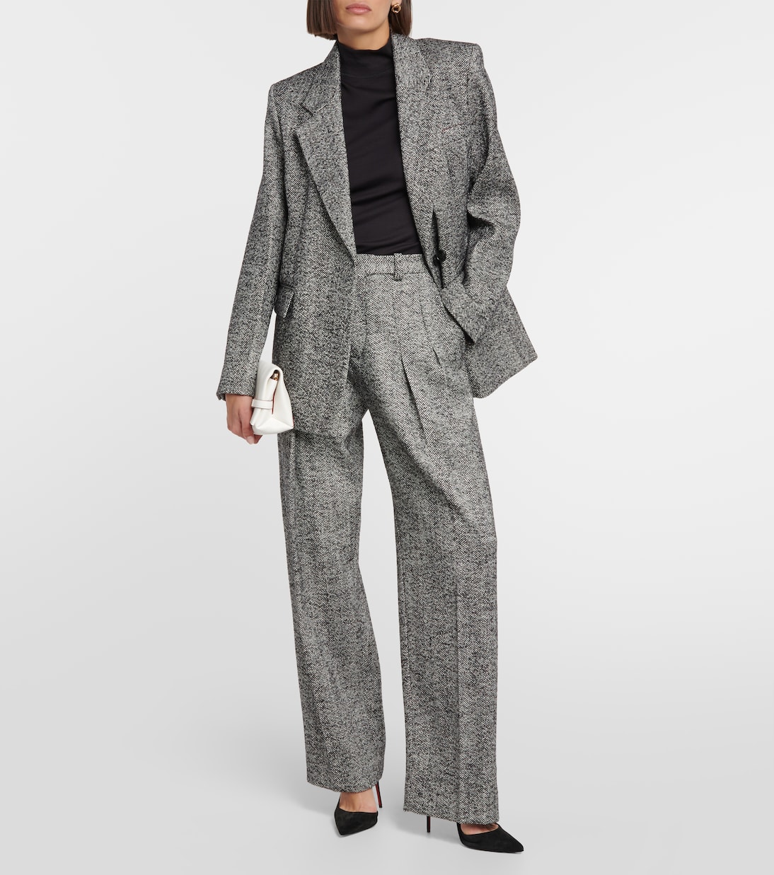 Pantalon ample en laine mélangée | Victoria Beckham