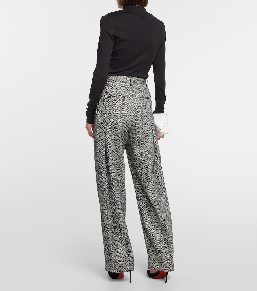 Pantalon ample en laine mélangée | Victoria Beckham