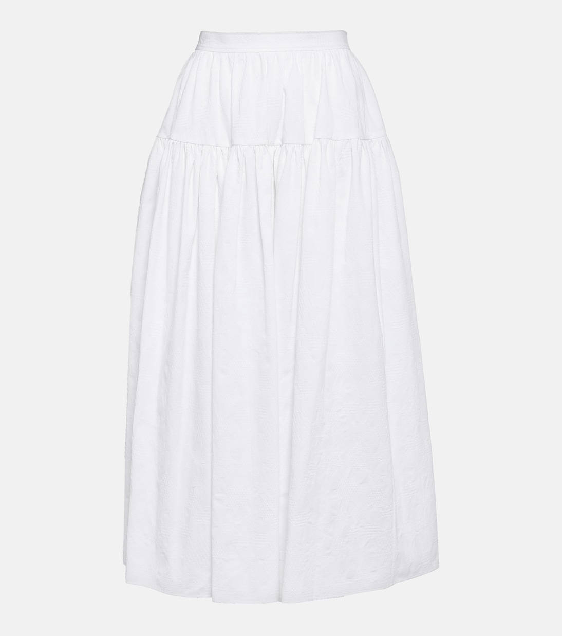 Jupe longue à taille mi-haute en coton | Chloé