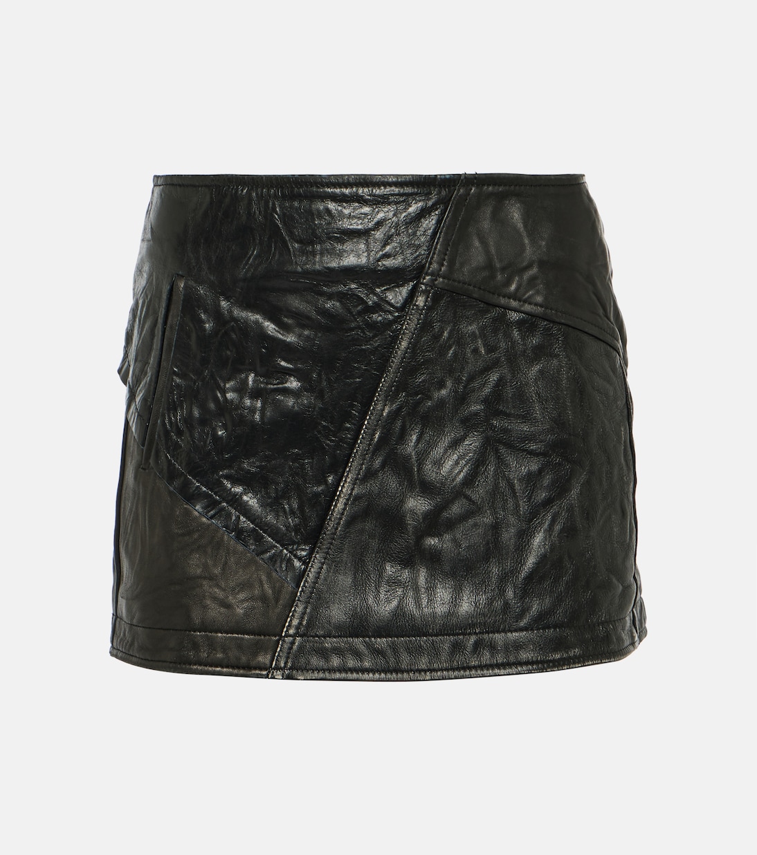Minifalda de piel con paneles | Acne Studios