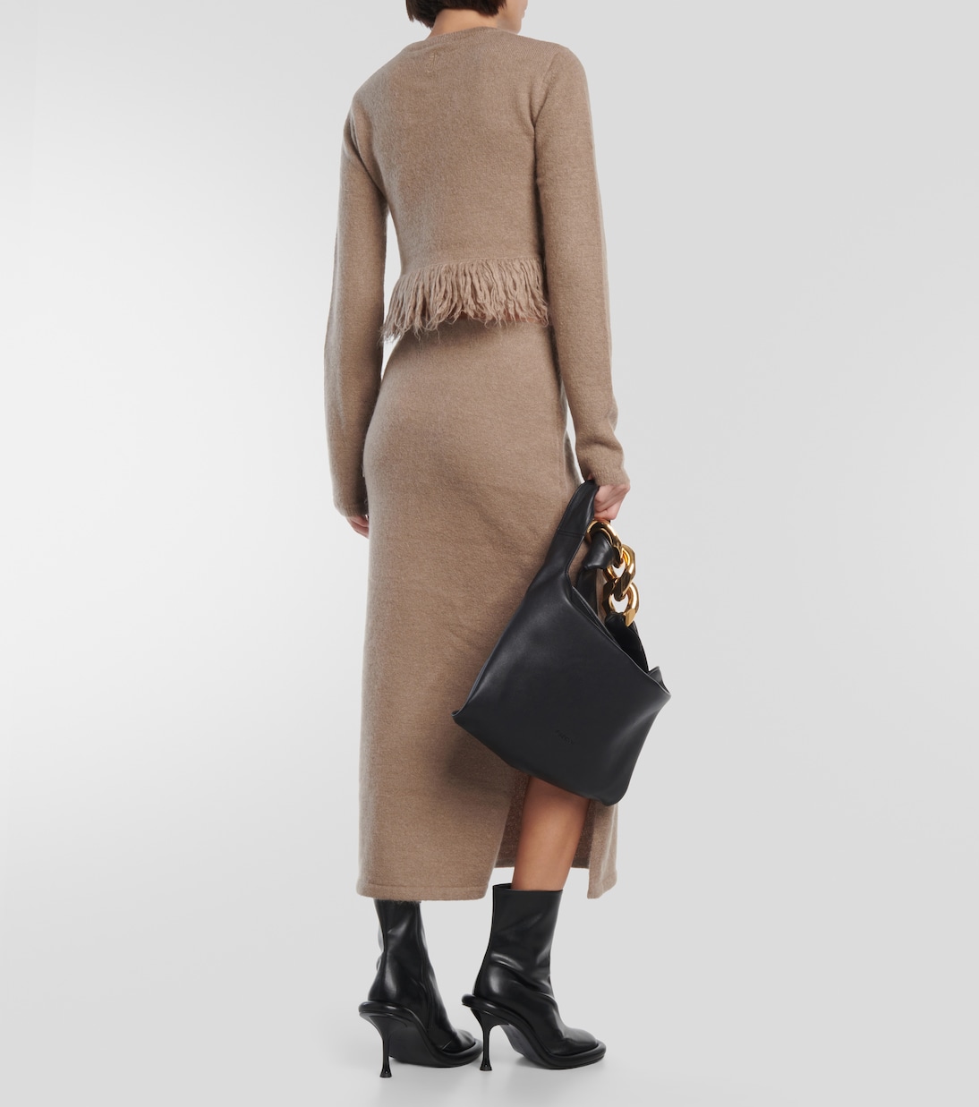 Jupe midi en mohair mélangé | JW Anderson