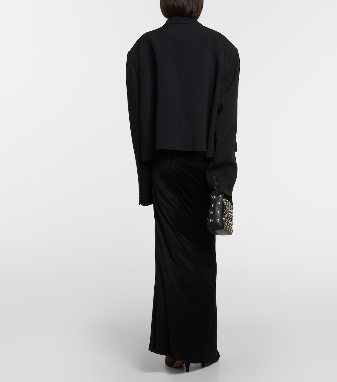 Raymond cropped satin blazer | Khaite