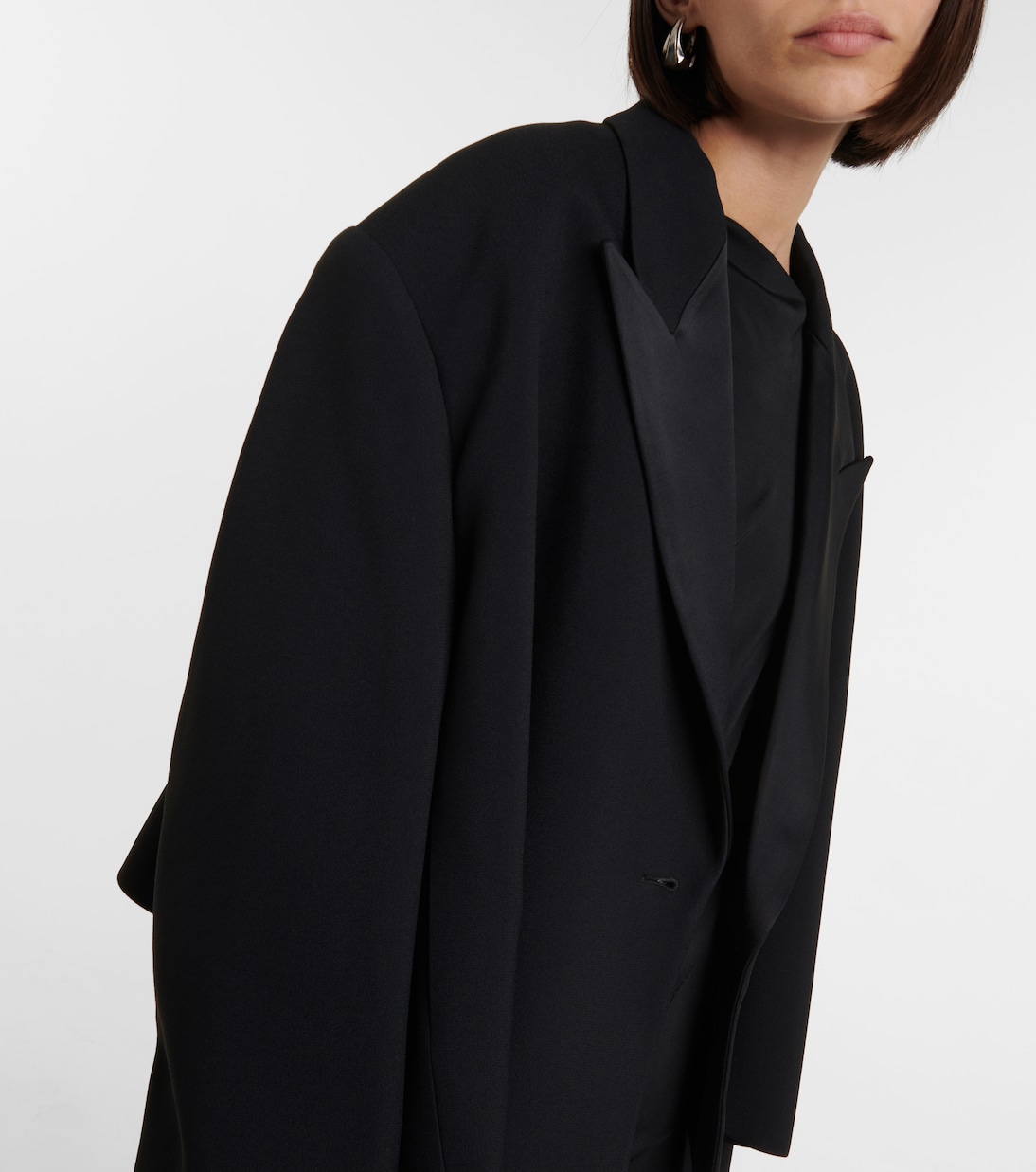 Raymond cropped satin blazer | Khaite