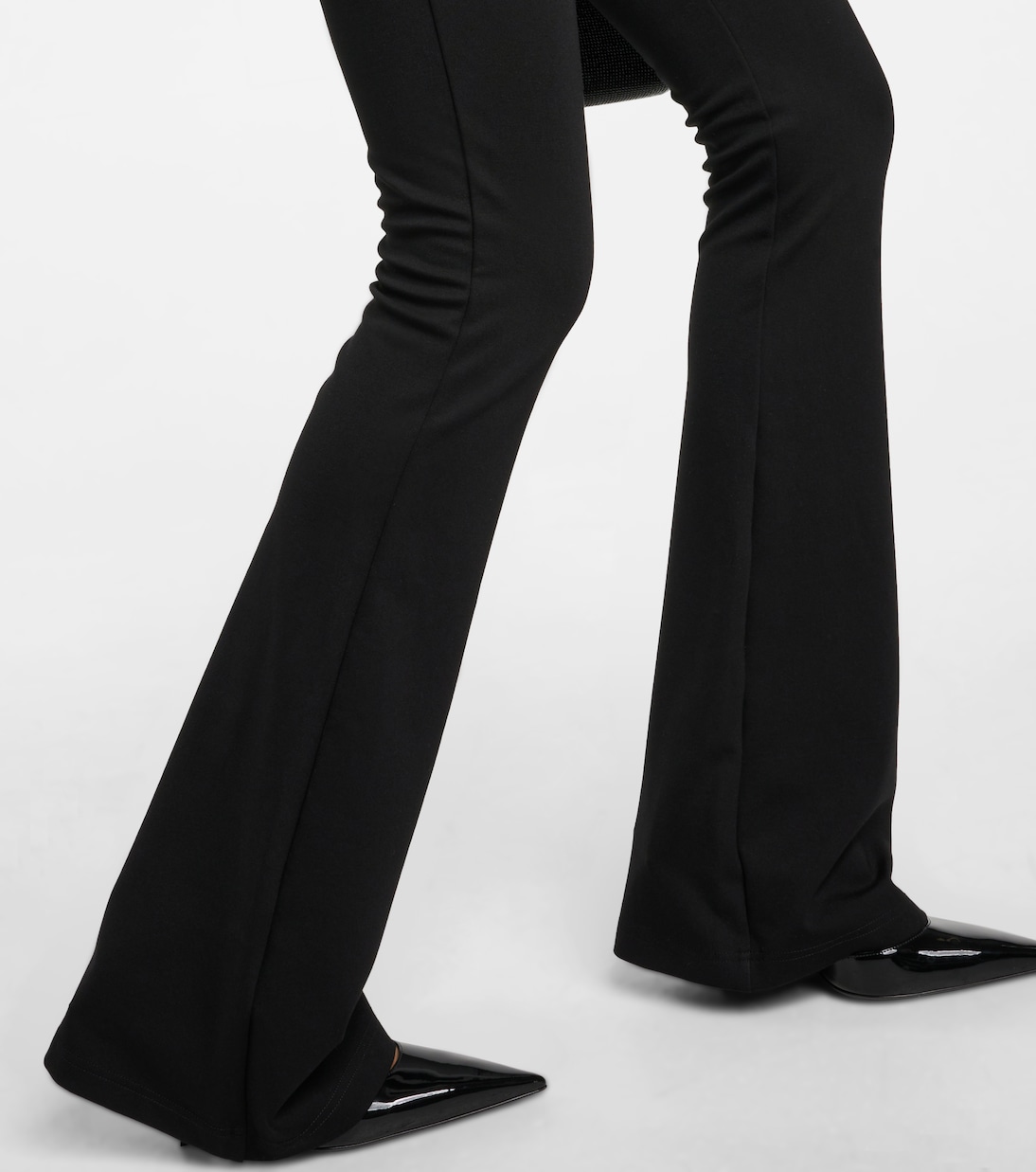 Pantaloni flared in jersey con cristalli | David Koma