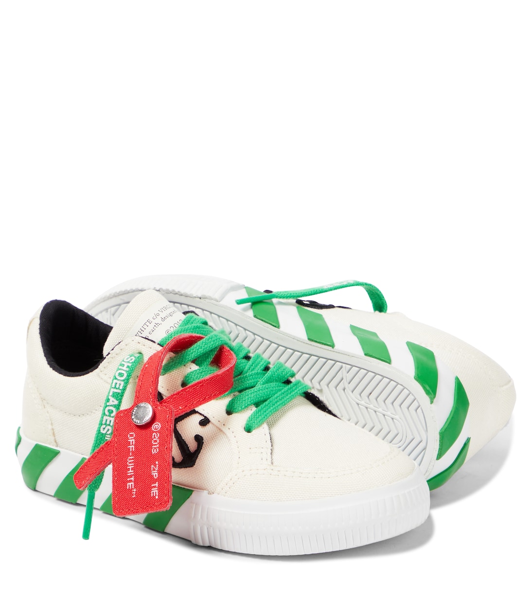 Low Vulcanized leather sneakers | Off-White Kids