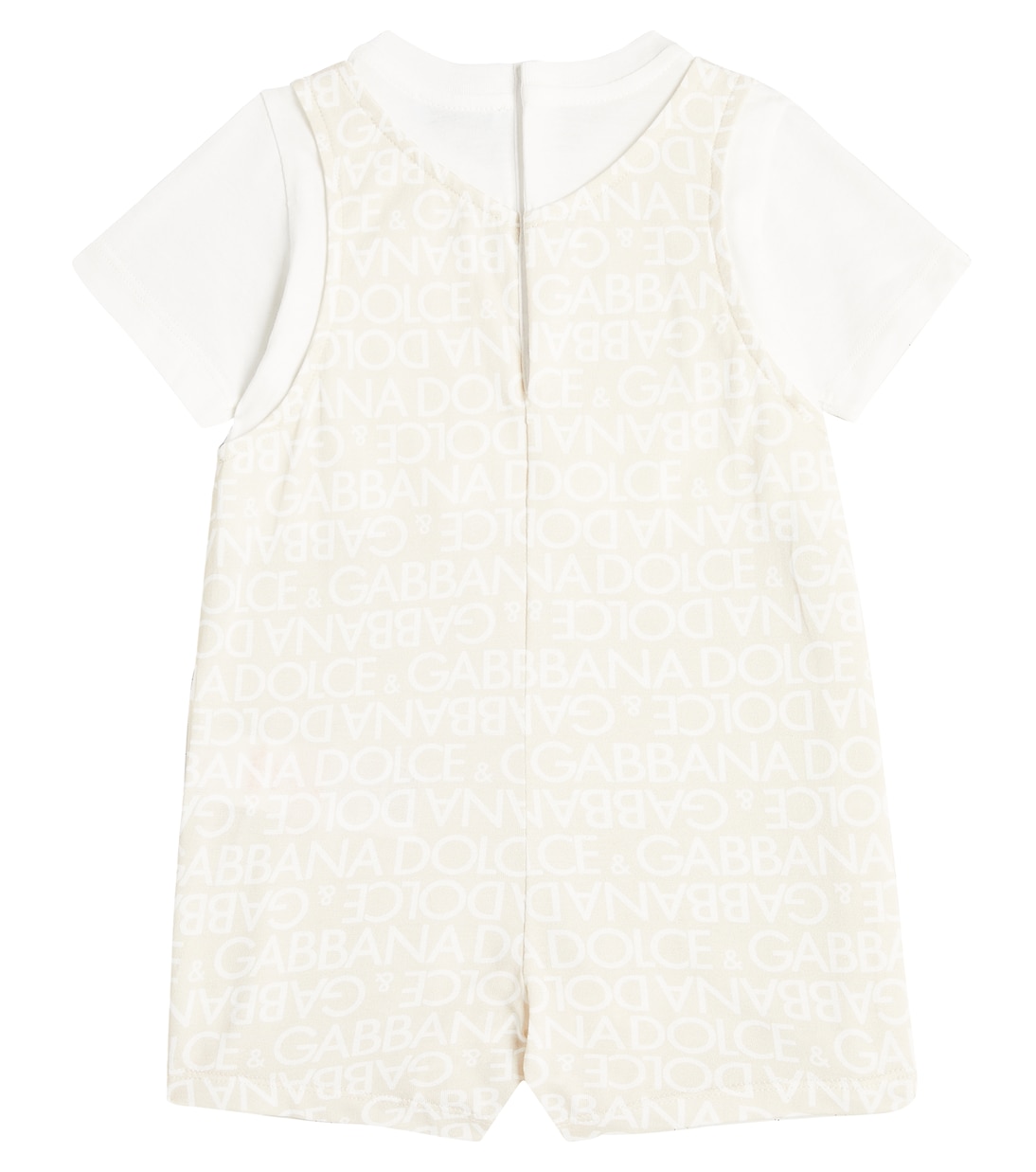 Bebé - mono de algodón estampado con bordado | Dolce&Gabbana Kids