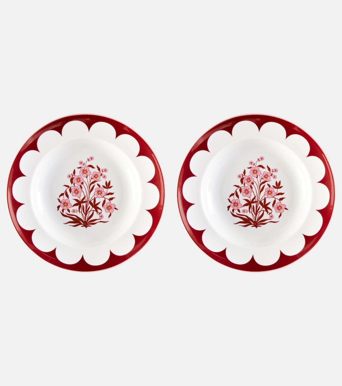 Jaipur set of 2 porcelain soup plates | Aquazzura Casa