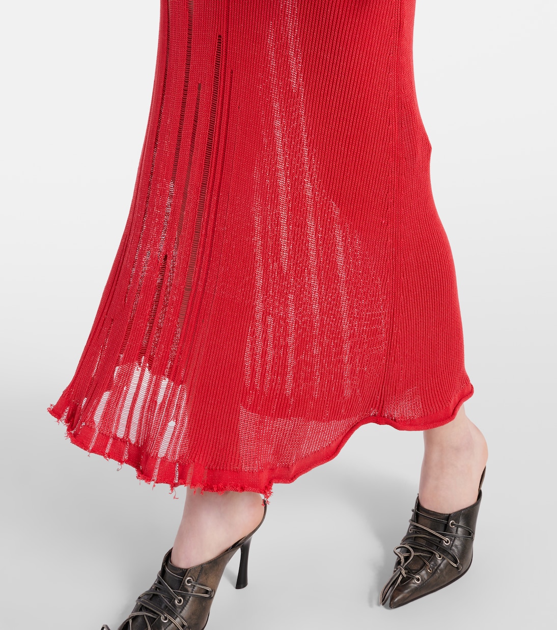 Distressed cotton-blend maxi dress | Acne Studios