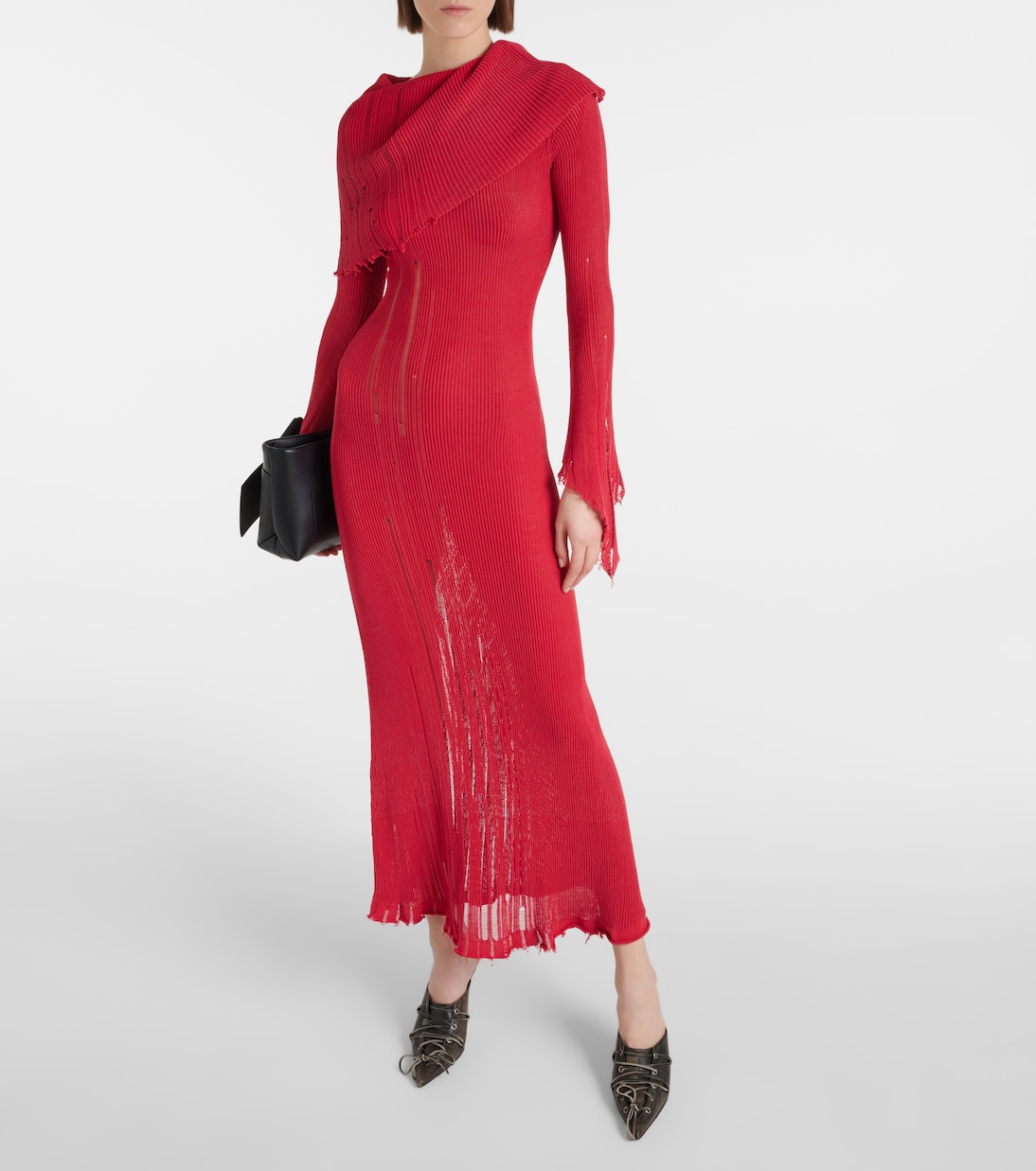 Distressed cotton-blend maxi dress | Acne Studios