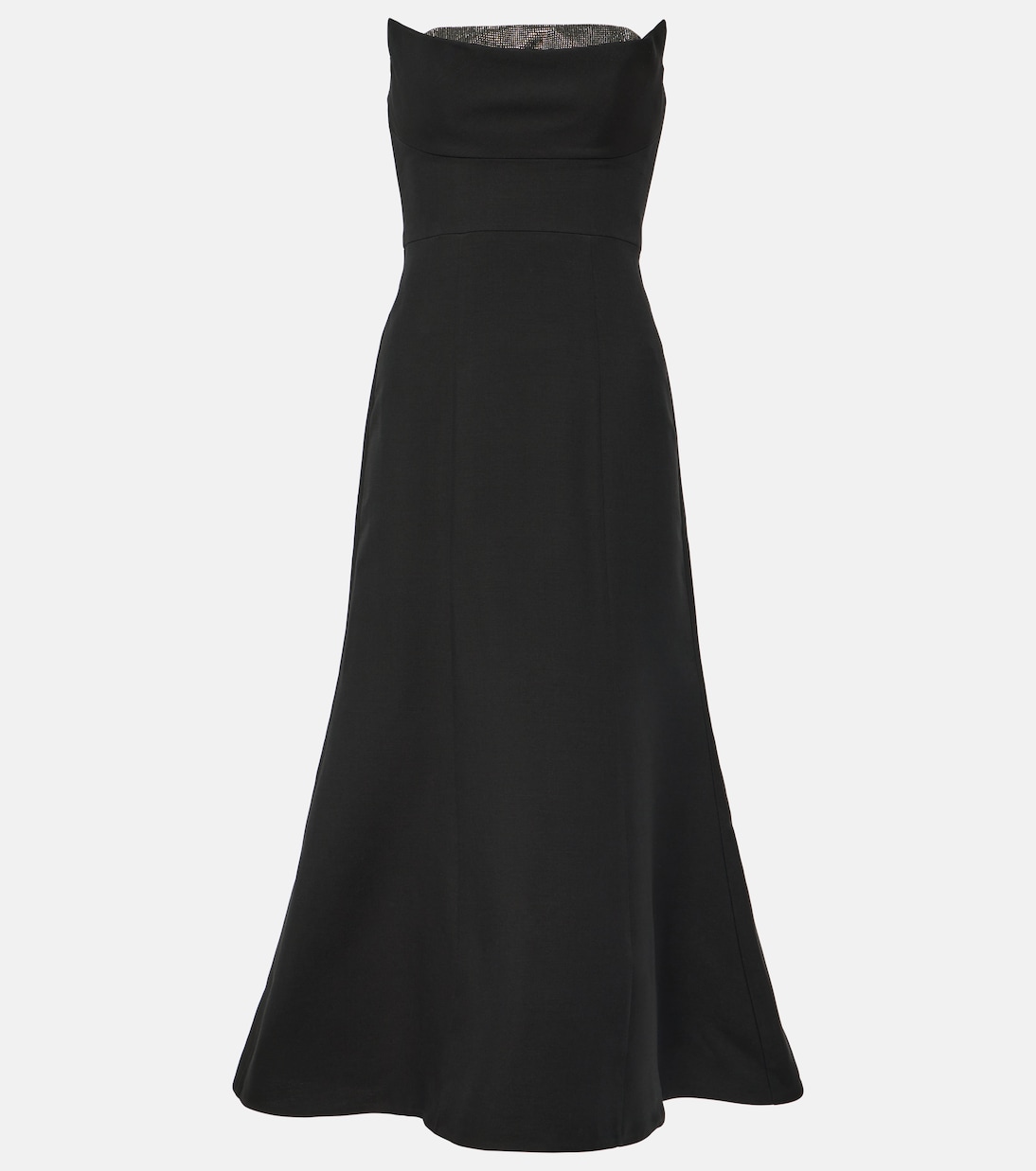 Jupe midi en laine et soie à ornements | Roland Mouret